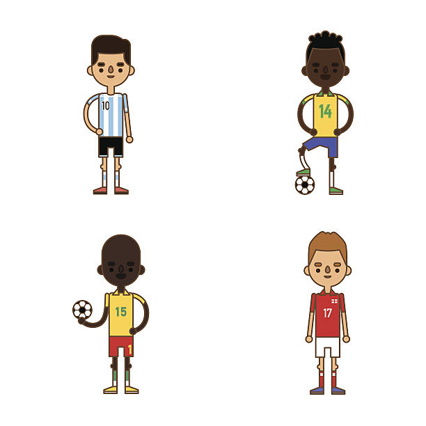 national euro cup soccer football teams vector illustration - michigan football 幅插畫檔、美工圖案、卡通及圖標