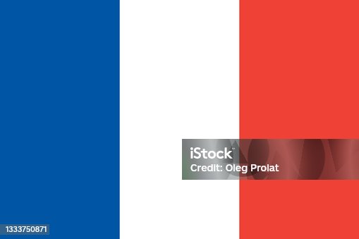 istock National flag of France original size and colors vector illustration, drapeau francais tricolour or French Tricolour, ancient French colour or cockade of France, flag French Republic 1333750871