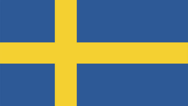 bildbanksillustrationer, clip art samt tecknat material och ikoner med national flag of sweden eps file - swedish flag vector file - helsingborg