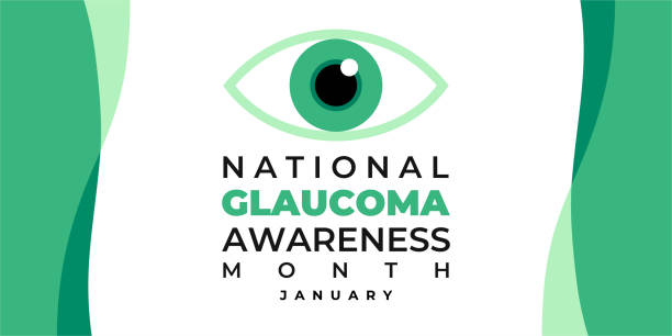 National Glaucoma awareness Month. Vector banner, medical poster with text National Glaucoma awareness Month for social media. Noted in the United States in January. Eye logo, iris for eye clinics. National Glaucoma awareness Month. Vector banner, medical poster with text for social media. Noted in the United States in January. Eye logo, iris for eye clinics and ophthalmology national diabetes month stock illustrations