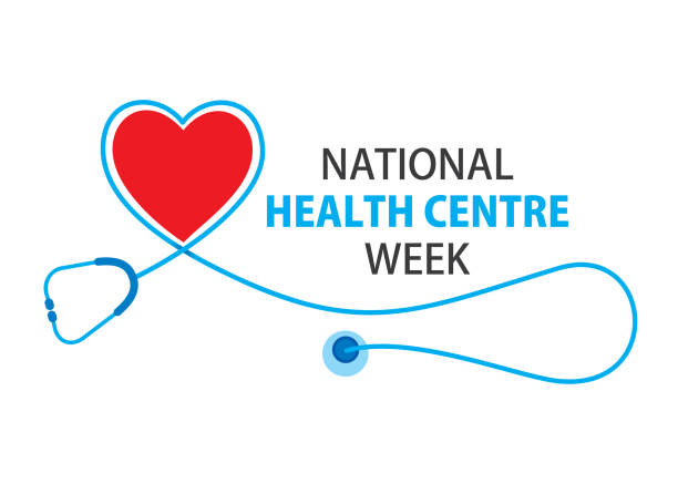 national health center week poster vector illustrator national health center week poster design week stock illustrations