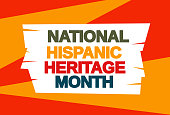 National Hispanic Heritage Month card. Vector illustration. EPS10