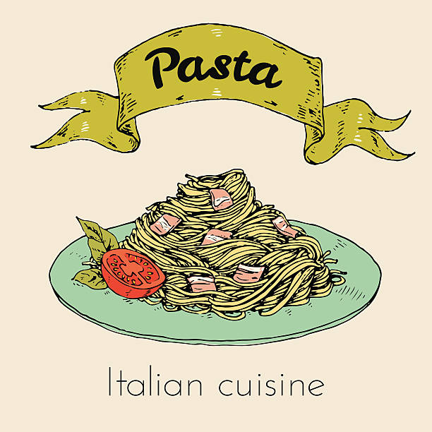 Pesto Pasta Illustrations, Royalty-Free Vector Graphics & Clip Art - iStock