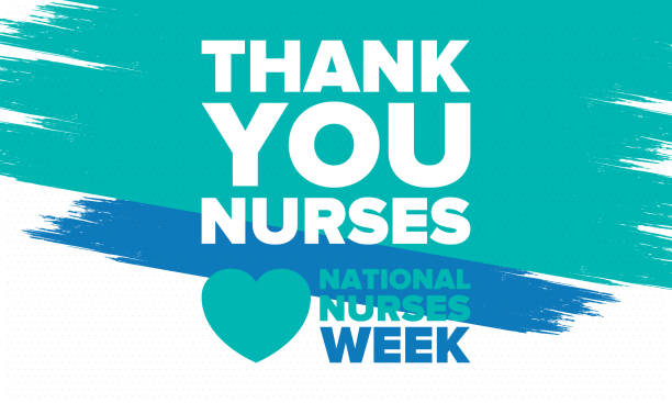 National Nurses Week. Thank you nurses. Medical and health care concept. Fighters against viruses and diseases. In honour of the doctors. Celebrated annual in United States. Vector illustration poster National Nurses Week. Thank you nurses. Medical and health care concept. Fighters against viruses and diseases. In honour of the doctors. Celebrated annual in United States. Vector illustration poster nurse stock illustrations