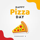 National Pizza Day Vector Design Template Background