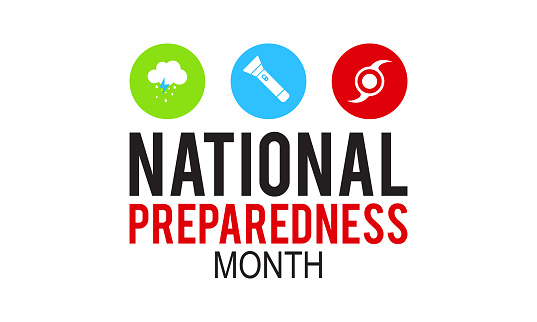 National preparedness month (NPM) vector banner, poster, card, background design. Observed on september each year.
