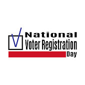istock National Voter Registration Day, idea for poster, banner or flyer, important date 1339195267