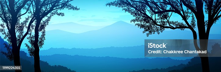 Free Free Forest Mountain Silhouette Svg SVG PNG EPS DXF File