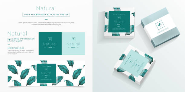 Natural symbol and packaging design template. vector art illustration