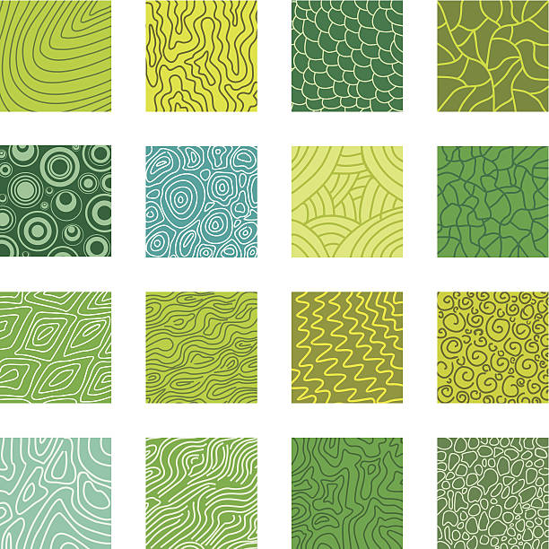 Natural textures Collection of vector textures nature patterns stock illustrations