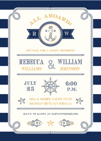 Nautical Themed Invitation