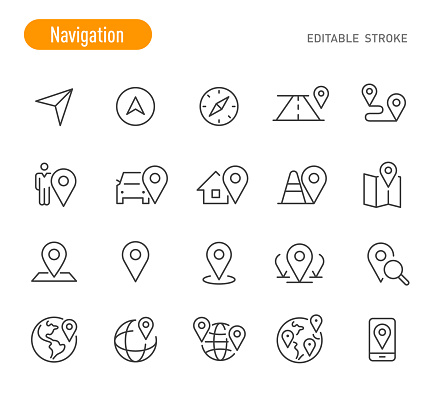 Navigation Icons (Editable Stroke)