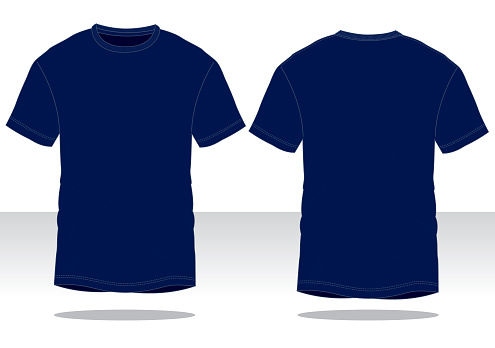 Navy Blue Tshirt Vector For Template Stock Illustration - Download ...