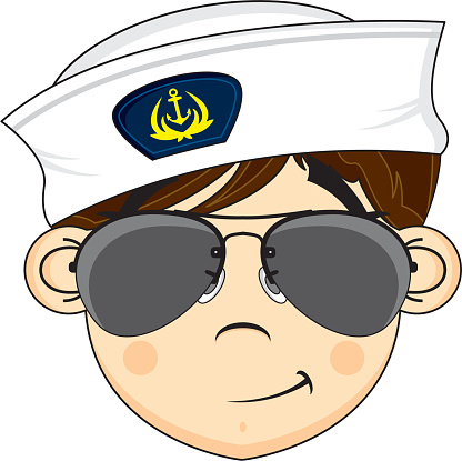 Navy Sailor in Aviator Sunglasses