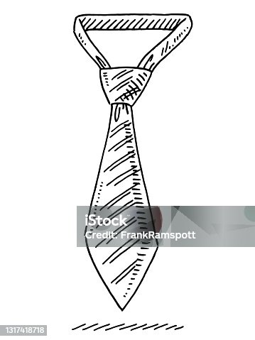 istock Necktie Drawing 1317418718