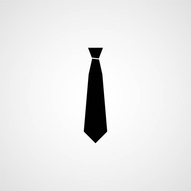 einfaches symbol krawatte - knoten stock-grafiken, -clipart, -cartoons und -symbole