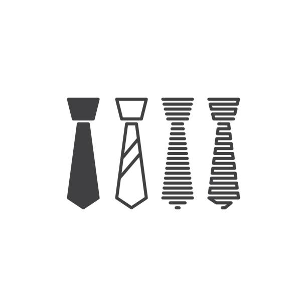 Necktie. Vector icon template Necktie. Vector icon template necktie stock illustrations