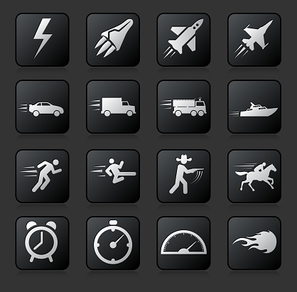 Need for Speed royalty free vector icon set