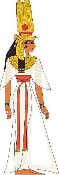 stockillustraties, clipart, cartoons en iconen met nefertiti , egyptian ancient symbol - cleopatra