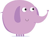 Cool purple elephant illustration. Contains clipping mask on eyes.