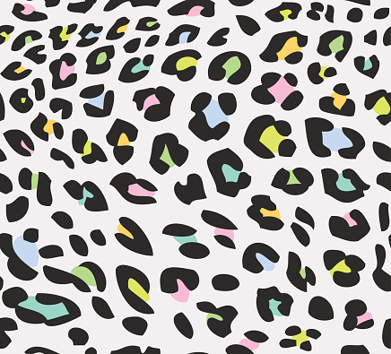 Neon leopard pattern