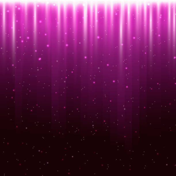 Neon-pink-snow Vector digital snowflall effect. Pink abstract background. Retro template dancing backgrounds stock illustrations