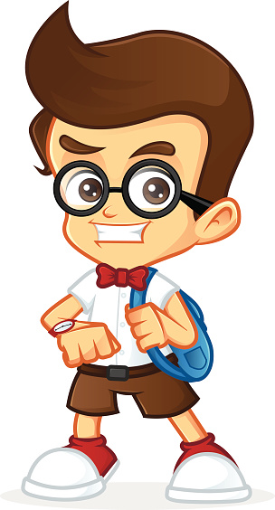 nerd-boy-getting-ready-to-school-vector-id531150987