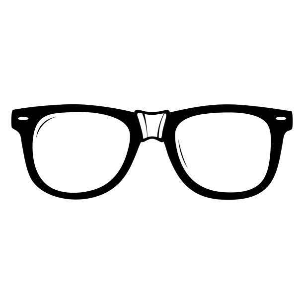 ilustrações, clipart, desenhos animados e ícones de óculos nerd com fita - geek