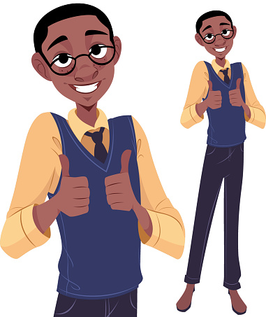Nerdy Guy Thumbs Up