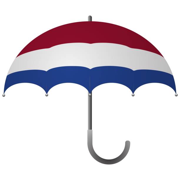 stockillustraties, clipart, cartoons en iconen met nederlandse vlag paraplu - pensioen nederland