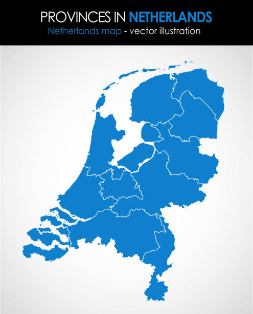 Netherlands - highly detailed map.All elements are separated in editable layers. Vector illustration Netherlands - highly detailed map.All elements are separated in editable layers. Vector illustration flevoland stock illustrations