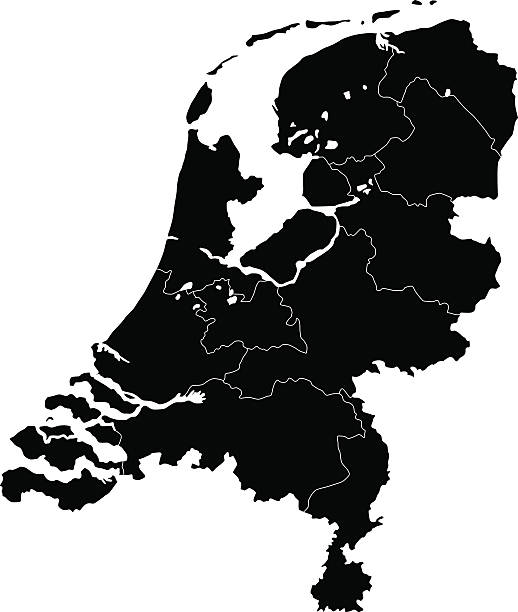 stockillustraties, clipart, cartoons en iconen met netherlands map - zeeland