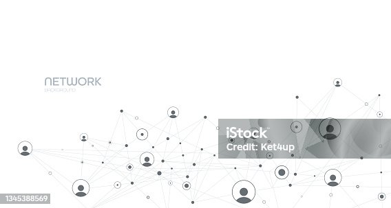 istock Network connection vector background 1345388569
