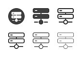Network Server Icons Multi Series Vector EPS File.