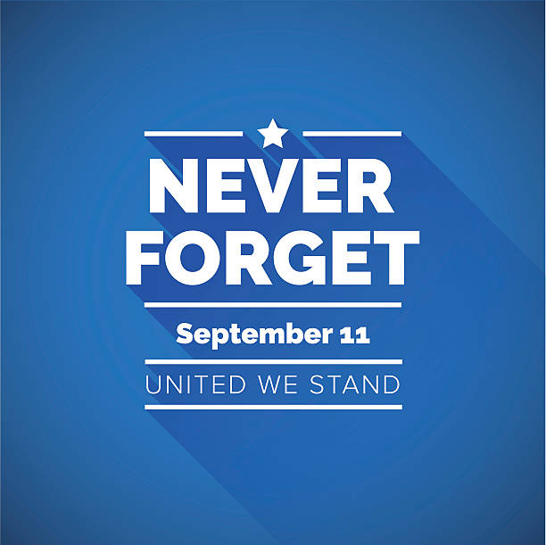 bildbanksillustrationer, clip art samt tecknat material och ikoner med never forget 9/11 concept - united we stand - boring date