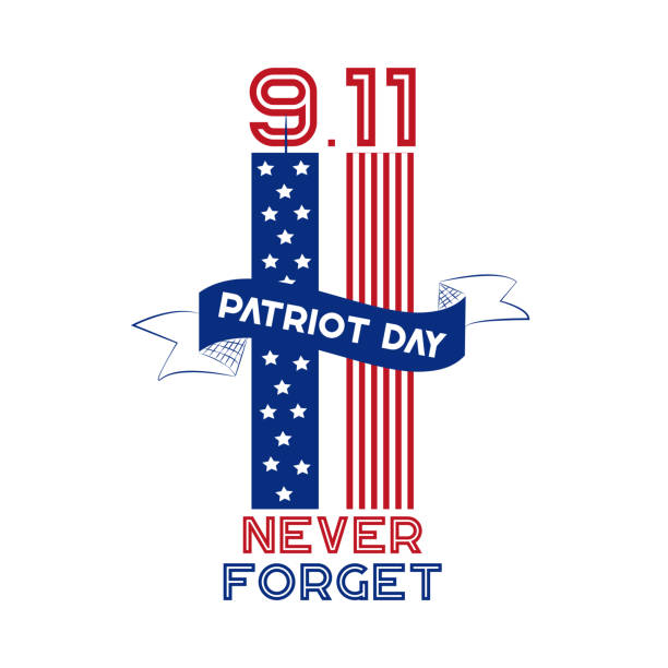 9/11 USA Never Forget September 11, 2001. Vector conceptual illustration for Patriot Day USA poster or banner. 9/11 USA Never Forget September 11, 2001. Vector conceptual illustration for Patriot Day USA poster or banner. petronas towers stock illustrations