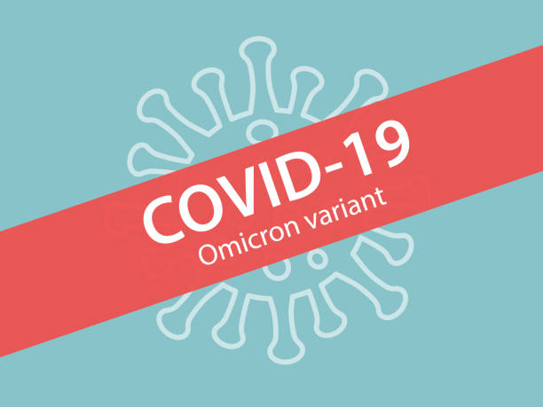 neues covid-19 omicron variantenkonzept - vektorillustration - omicron stock-grafiken, -clipart, -cartoons und -symbole