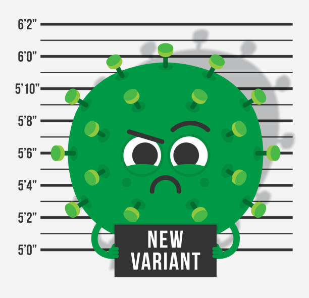 covid-19 새로운 델타 변종 코로나바이러스 돌연변이 바이러스 전염병 개념 - covid variant stock illustrations