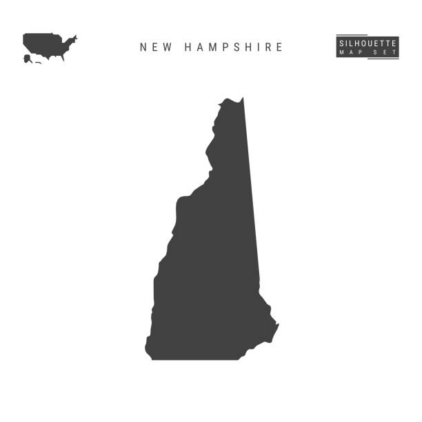 New Hampshire US State Vector Map Isolated on White Background. High-Detailed Black Silhouette Map of New Hampshire New Hampshire US State Blank Vector Map Isolated on White Background. High-Detailed Black Silhouette Map of New Hampshire. new hampshire stock illustrations
