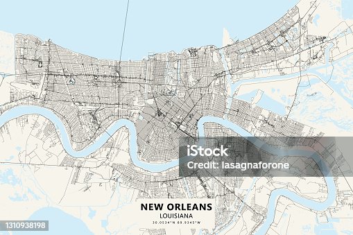 istock New Orleans, Louisiana USA Vector Map 1310938198