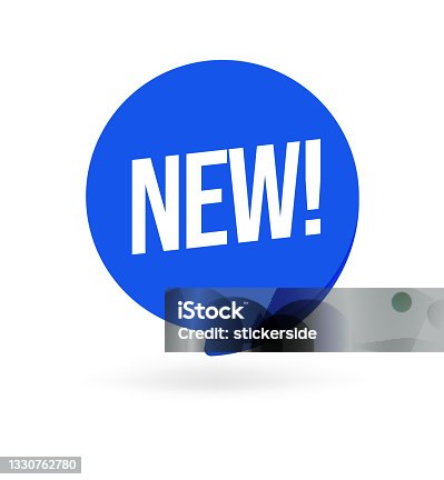 istock New round sticker isolated on white background 1330762780
