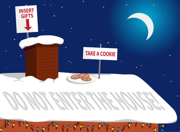 stockillustraties, clipart, cartoons en iconen met nieuwe regels voor de kerstman - christmas funny