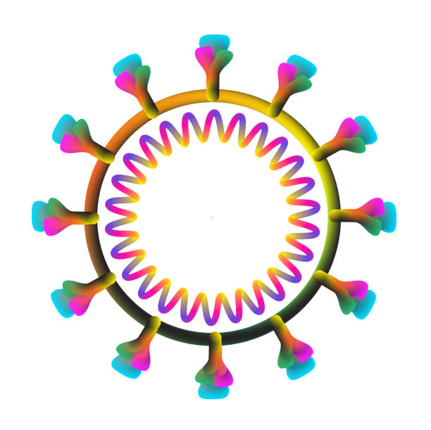 новый вариант covid-19, структура коронавируса, omicron - omicron covid stock illustrations