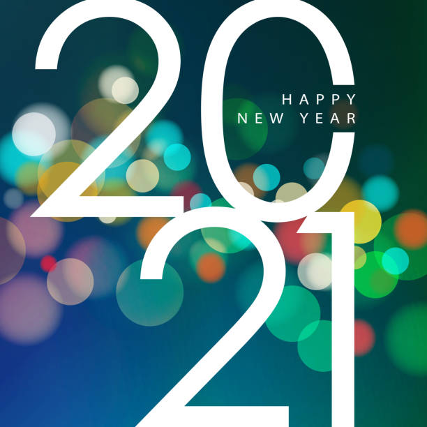 2021 yeni yıl kutlamaları - happy new year stock illustrations