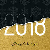 2018 - New Year DAy greeting card - Illustration