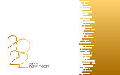 2022 New Year lettering. Holiday greeting card. Abstract background vector illustration. Holiday design for greeting card, invitation, calendar, etc. stock illustration