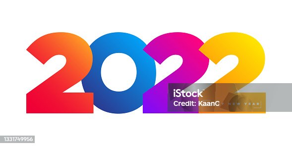 istock 2022 New Year lettering. Holiday greeting card. Abstract numbers vector illustration. Holiday design for greeting card, invitation, calendar, etc. stock illustration 1331749956