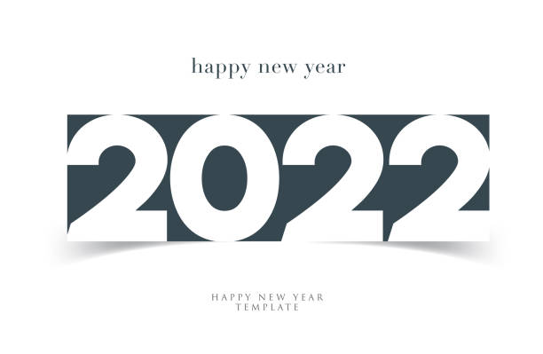 2022 New Year lettering. Holiday greeting card. Abstract numbers vector illustration. Holiday design for greeting card, invitation, calendar, etc. stock illustration 2022 New Year lettering. Holiday greeting card. Abstract numbers vector illustration. Holiday design for greeting card, invitation, calendar, etc. stock illustration new year's day stock illustrations