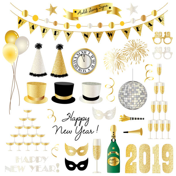 2019 new years eve clipart graphics 2019 new years eve clipart graphics happy new year golden balloons with champagne stock illustrations