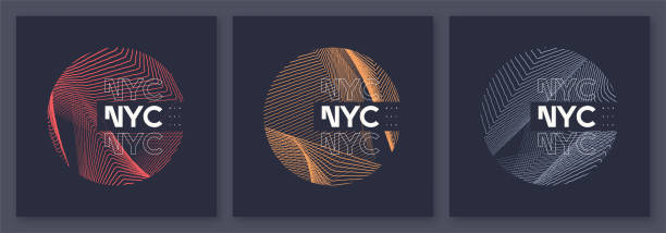 New York City graphic t-shirt abstract designs, geometric posters, vector illustrations vector art illustration